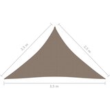  Jedro za zaštitu od sunca trokutasto tkanina 2 5x2 5x3 5 m smeđe-sivo - Sivo-smeđa 2.5 x 2.5 x 3.5 m 1 | shoptok.hr