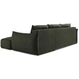 Makamii Zelena raztegljiva kotna sedežna garnitura (desni kot/z ležalnikom) Leila – | Shoptok.si