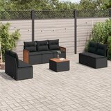 vidaXL 8-dijelni set vrtnih sofa od poliratana s jastucima crni | shoptok.hr