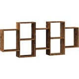 vidaXL Zidna polica boja staro drvo 159x18x65 cm konstruirano drvo | shoptok.hr