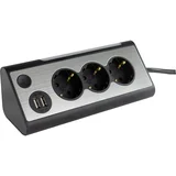 LIGHT SOCKET 3-fold Multiple Socket Outlet +2x USB