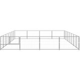  Kavez za pse srebrni 28 m² čelični | shoptok.hr