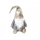 Figura novogodišnja deda mraz zlatni poliester 37 cm