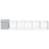  Kućica za pse s krovom svjetlosiva 117 x 609 x 123 cm čelična | shoptok.hr