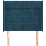  Uzglavlje s ušima tamnoplavo 103x16x118/128 cm baršunasto | Eponuda.ba