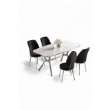 Hanah home trpezarijski set, 5 dijelova, crni Slike