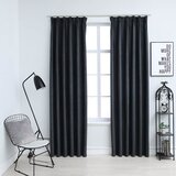  Zavjese za zamračivanje s kukama 2 kom antracit 140 x 175 cm | shoptok.hr