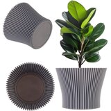 KADAX cvetlični lonec 15 cm pokrov za rastline plastični cvetlični lonec siv, (5000346635) | Shoptok.si