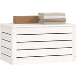  Škatla za shranjevanje bela 59,5x36,5x33 cm trdna borovina, (20671639) | Shoptok.si