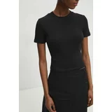 Answear Lab Kratka majica ženski, črna barva
