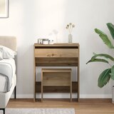 vidaXL Toaletna miza z ogledalom iz inženirskega lesa Artisan Oak | Shoptok.si