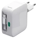 brzi punjac gan, 2xusb-c, pd 65w, beli, kabl koji se izvlaci ( 200025 )