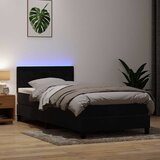 vidaXL Box spring krevet s madracem crni 90x210 cm baršunasti | shoptok.hr