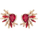 IZMAEL Naušnice FL-33411 - Zlatna/Crvena | shoptok.hr