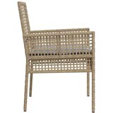 Vrtna stolica s jastukom 2 pcs Bež 55 x 53 x 85 cm poliratan | shoptok.hr