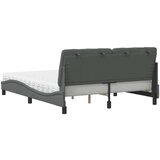 vidaXL Postelja z vzmetnico temno siva 160x200 cm blago | Shoptok.si