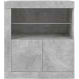  Komoda s LED svjetlima siva boja betona 60,5x37x67 cm | Eponuda.com