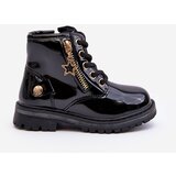 EVENTO Girls' patent leather ankle boots with zipper black Felori | Shoptok.si