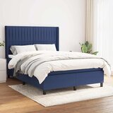  Krevet s oprugama i madracem plavi 140x200 cm od tkanine | shoptok.hr