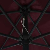 Vrtni suncobran s aluminijskom šipkom 270 x 246 cm bordo | shoptok.hr