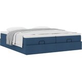  Otomanski okvir kreveta s madracima plavi 200x200cm tkanine | shoptok.hr