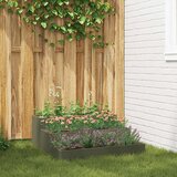  Vrtna saksija Maslinasto zelena 90 x 90 x 35 cm Čelična vrata | shoptok.hr