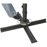  Konzolni suncobran sa stupom i LED svjetlima 300 cm crni | shoptok.hr
