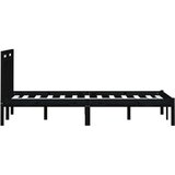 Za krevet od masivne borovine crni 200 x 200 cm | shoptok.hr