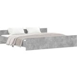  Kreveta s uzglavljem i podnožjem boja betona 200x200 cm | shoptok.hr