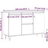  Komoda boja hrasta sonome 104x35x70 cm od konstruiranog drva | shoptok.hr