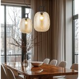  Luster na sajli LUCY 1xE27/40W/230V zadimljeno bež Slike