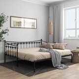  Okvir za krevet na razvlačenje crni metalni 90 x 200 cm | shoptok.hr