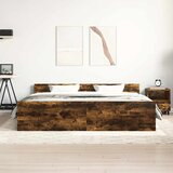  Okvir kreveta s uzglavljem i podnožjem boja hrasta 160x200 cm | Eponuda.com