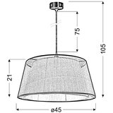 Candellux luster/visilica-charlie viseća lampa 45 1X60W E27 crna Cene