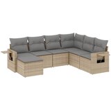  7-dijelni set vrtnih sofa od poliratana s jastucima bež | shoptok.hr