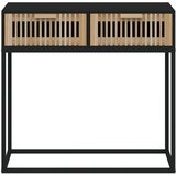  Konzolni stol crni 80x30x75 cm od konstruiranog drva i željeza | Eponuda.ba