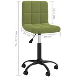  Okretna blagovaonska stolica svijetlozelena baršunasta | shoptok.hr
