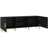 TV ormarić crni 150 x 30 x 50 cm od konstruiranog drva | shoptok.hr