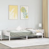 vidaXL Posteljni okvir brez vzmetnice bel 90x190 cm trdna borovina Cene
