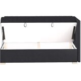 Ghado Tamno plavi kutni dječji krevet s prostorom za odlaganje s madracem 90x200 cm Snugi - | shoptok.hr