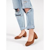 Sergio Leone Light brown suede pumps on a heel | Shoptok.si