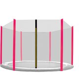  INLEA Vanjska zaštitna mreža za trampolin PREMIUM Jump ukupnog promjera 305 cm za 6 stupova – crna/roza | shoptok.hr