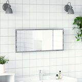 vidaXL LED kopalniško ogledalo siva sonoma 100x8,5x37 cm inž. les | Shoptok.si