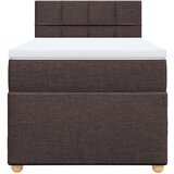  Krevet s oprugama i madracem tamnosmeđi 90 x 200 cm od tkanine | shoptok.hr