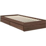  Krevet s od storage Smeđi hrast 90 x 190 cm Konstruirano drvo | shoptok.hr