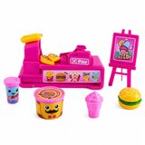 Mini Doll Set with Cash Register, Saleswoman, Hamburger, Ice Cream Accessories | shoptok.hr