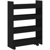  Uska kolica za pohranu Crni hrast 60 x 20 x 82 cm | shoptok.hr