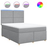  Krevet box spring s madracem svjetlosiva 160x200 cm tkanina | shoptok.hr