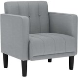 SOFA s naslonima za ruke svijetlo siva 53 cm tkanina | Shoptok.si