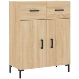 vidaXL Visoka komoda sonoma hrast 69,5x34x180 cm inženirski les | Shoptok.si
